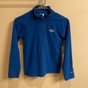 North Face quarter zip in blue